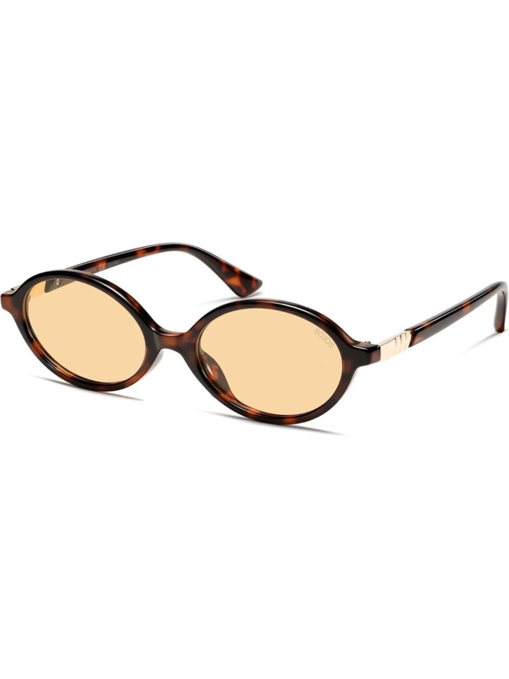 SOJOS Women's Brown Polarized Retro Oval Sunglasses Vintage Trendy Designer